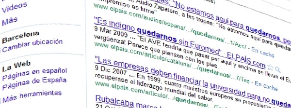Google language study tip Google search result in Spanish